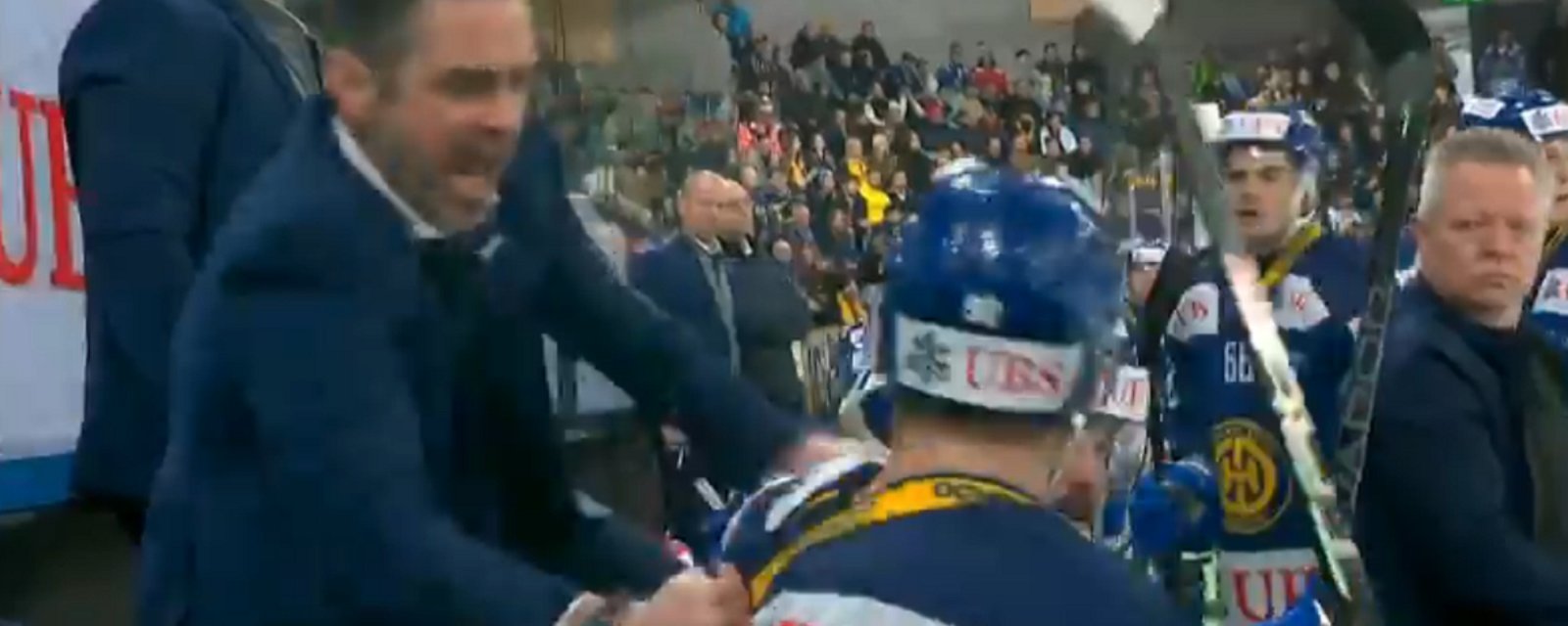 Former NHLer assaulted by his own coach during Spengler Cup.