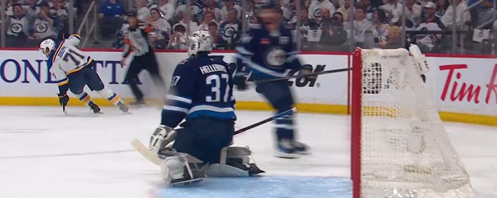 Connor Hellebuyck gives up another terrible goal in Game 7.
