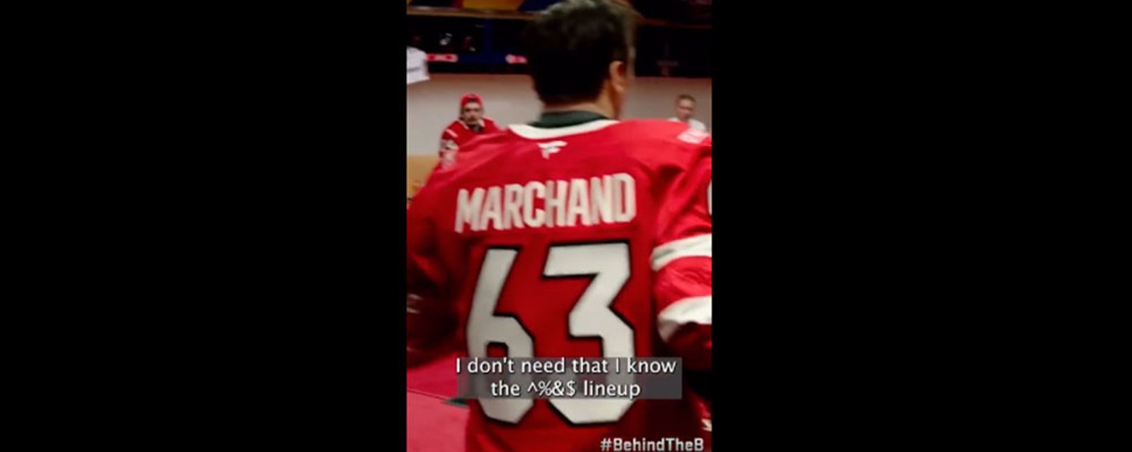 Viral clip of Brad Marchand firing up Team Canada before USA game