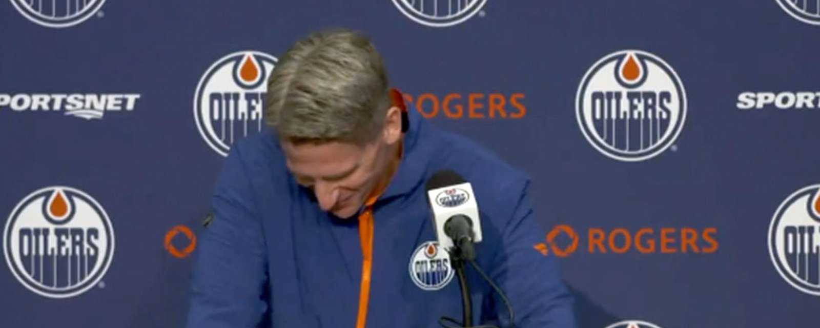 New Oilers coach Kris Knoblauch gets emotional during his introductory press conference