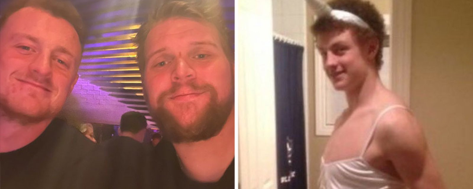 Lehner welcomes Eichel to Vegas, while also embarrassing him with ridiculous “Unicorn” photo