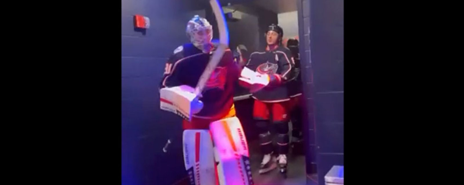 Video uncovered of fan who chirped Merzlikins over death of Kivlenieks