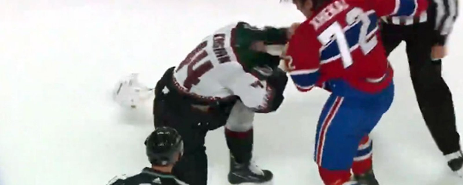 Habs rookie Arber Xhekaj absolutely rag-dolls Zack Kassian in one sided scrap