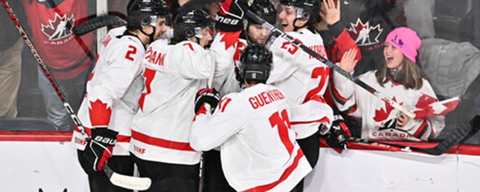 Dylan Guenther scores the OT winner to give Canada back to back golds!