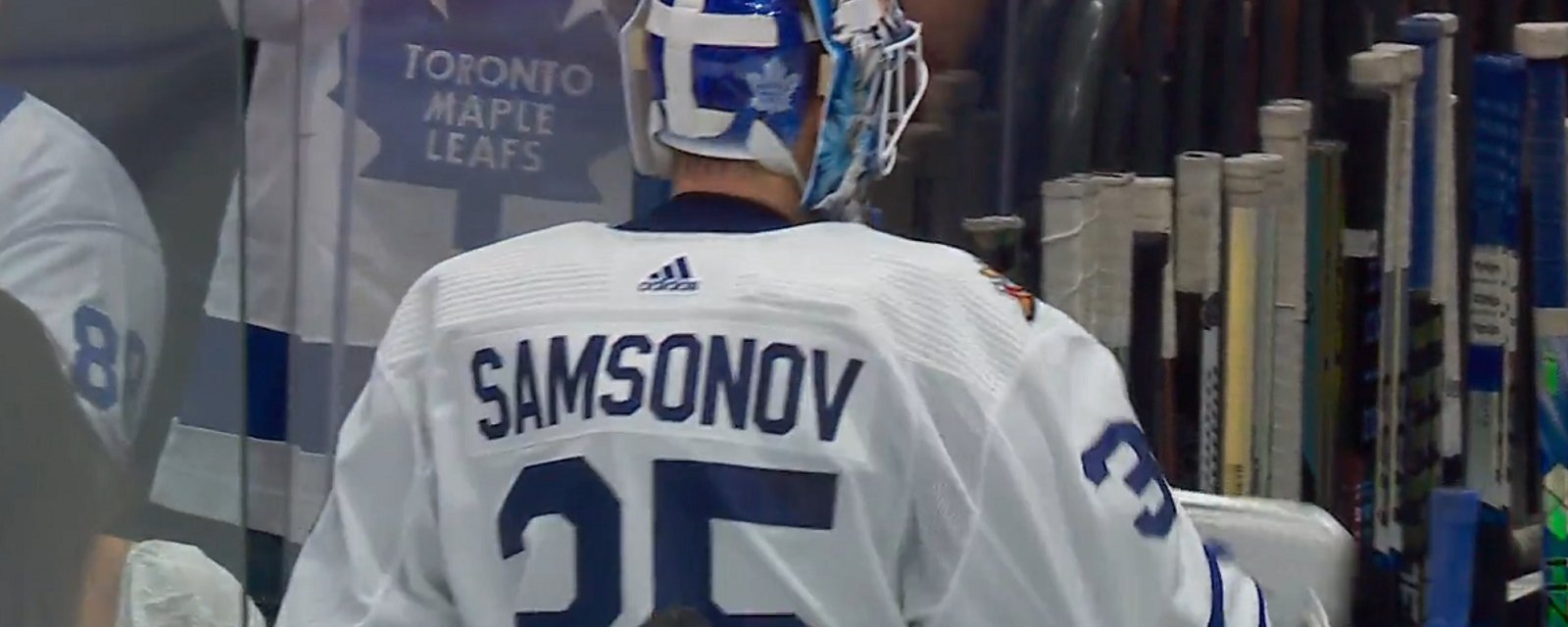 Ilya Samsonov pulled just 13 minutes into the game.