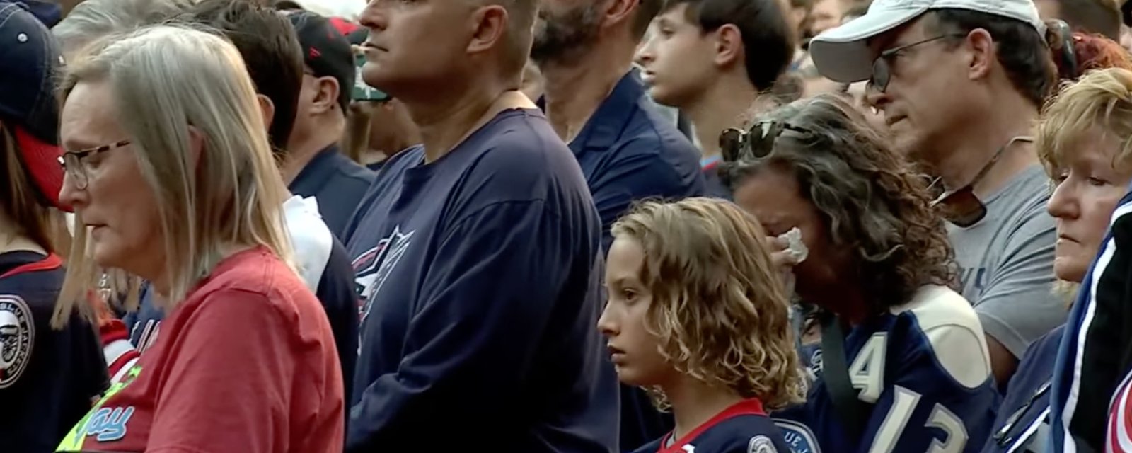 Crowd in tears at Johnny Gaudreau candlelight vigil