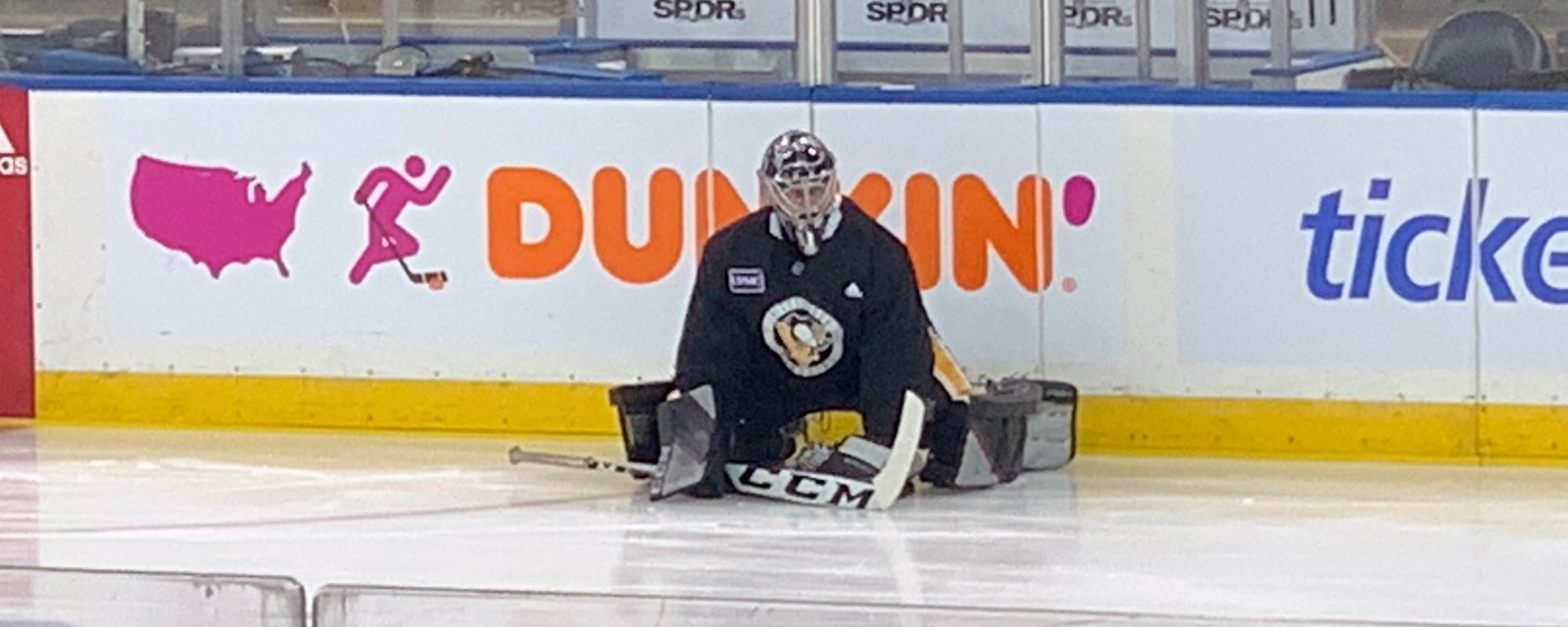 Penguins ask emergency goalie to attend their practice