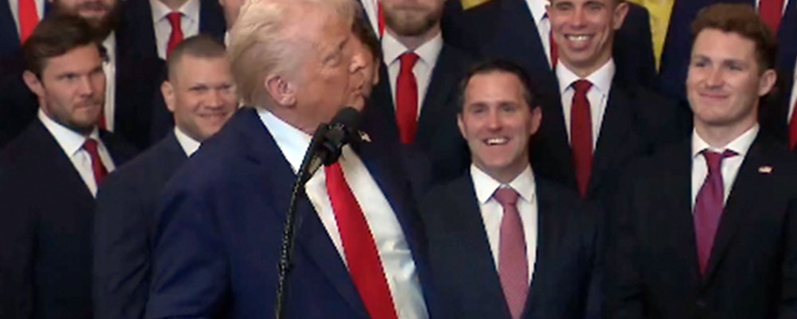 President Trump and Matthew Tkachuk fawn over each other at the White House today