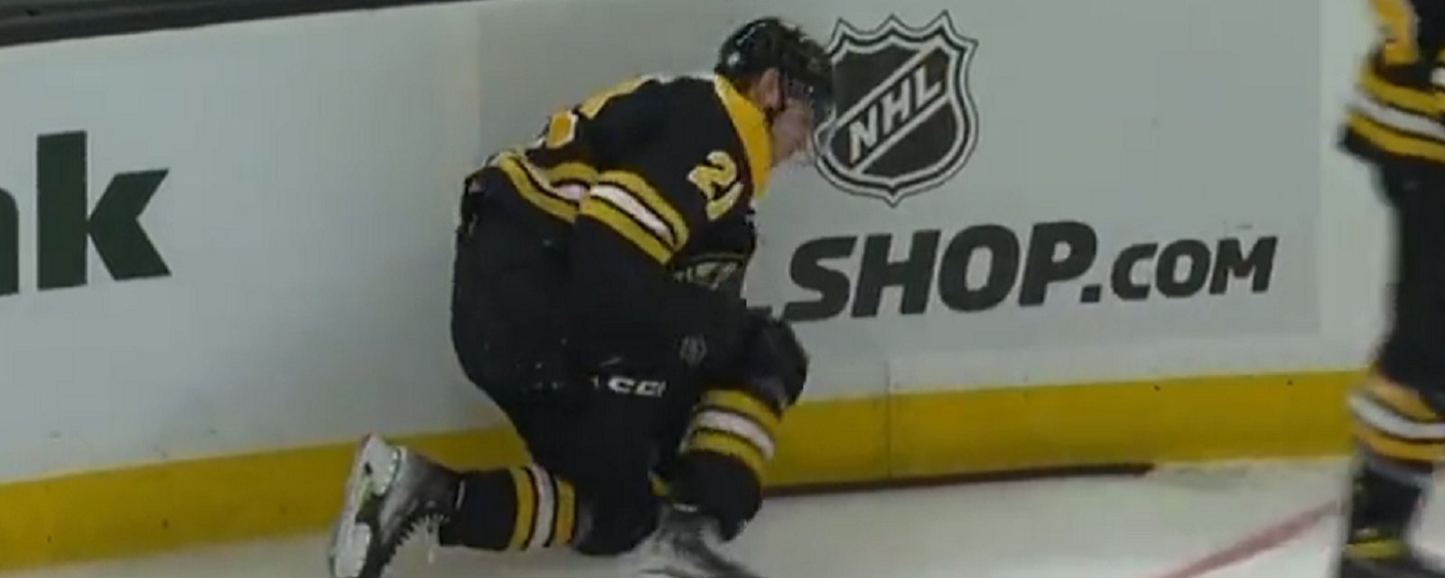 Bruins top prospect Fabian Lysell injured after big hit on Saturday.