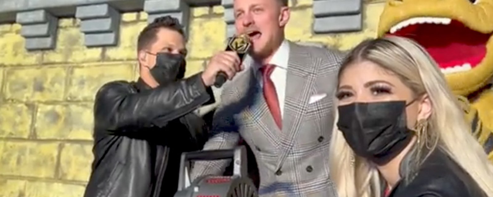 Vegas Golden Knights fans welcome Jack Eichel to the Fortress! (VIDEO)