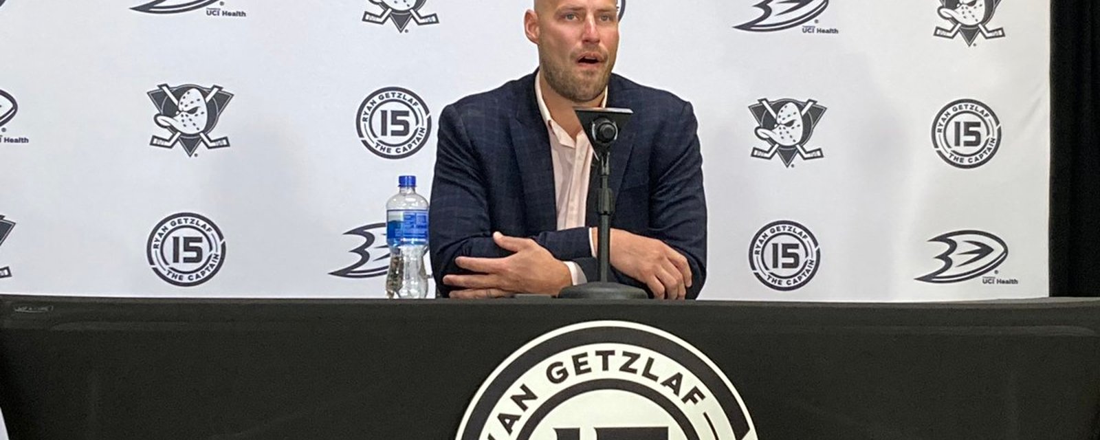 Ryan Getzlaf tears up in special moment of his press conference