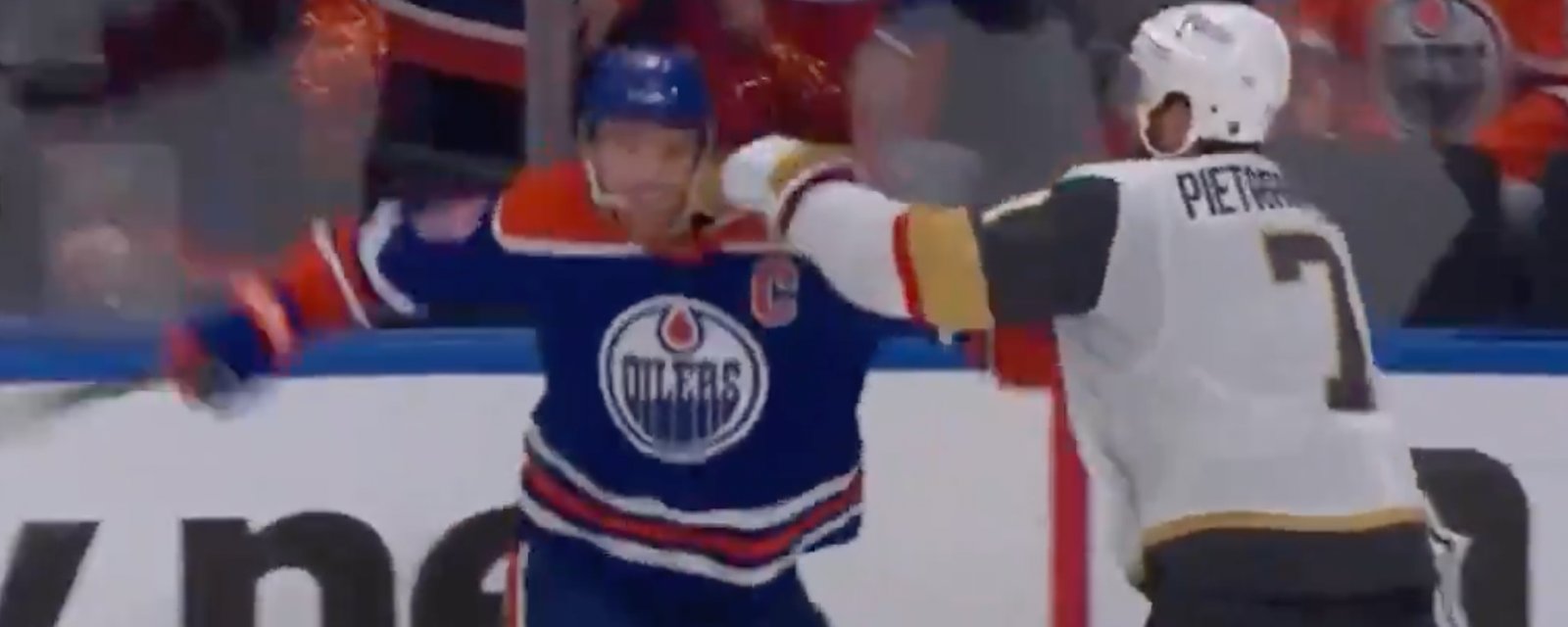 Pietrangelo brutally slashes Draisaitl and McDavid rushes to his defence