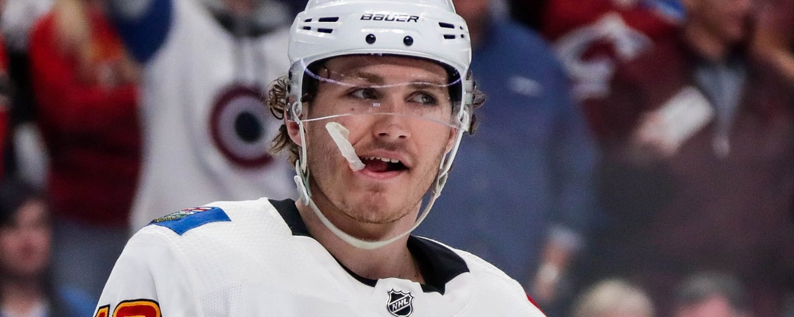 Markstrom ribs Tkachuk after his highlight reel goal.