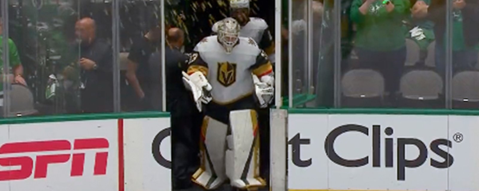 Knights pelted with more trash as they take the ice for the 3rd period