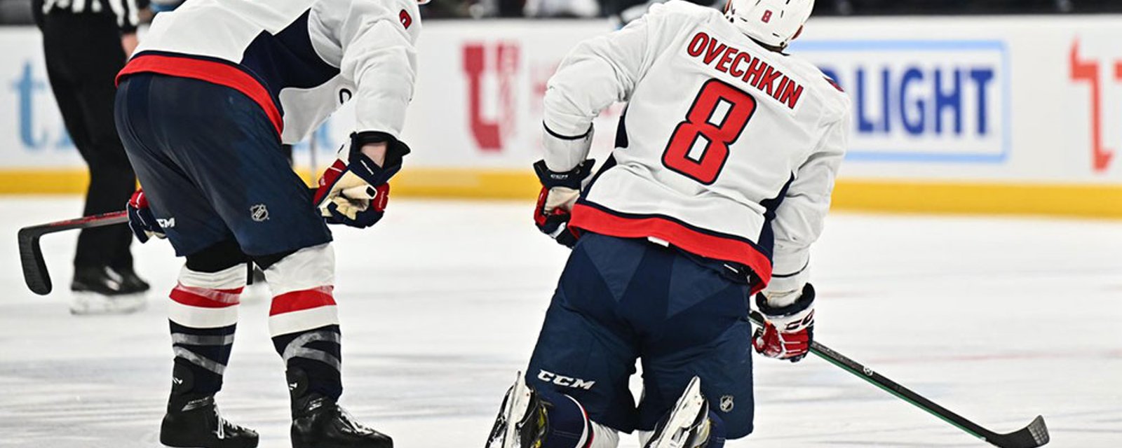 Alex Ovechkin suffers what appears to be a serious injury