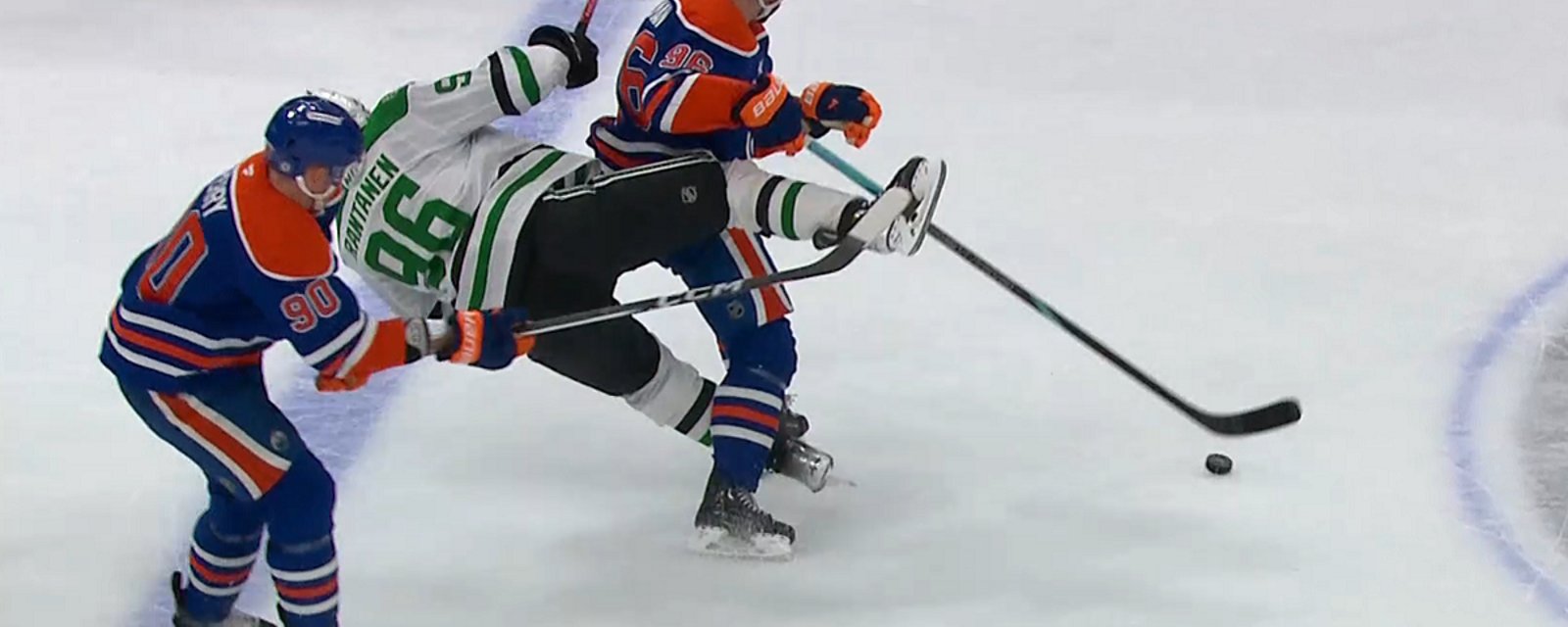 Oilers hammer Mikko Rantanen in his Stars debut.