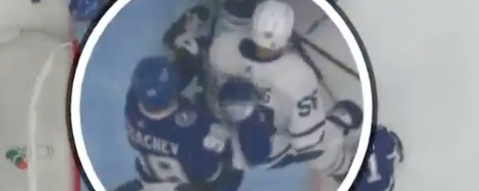 Leafs’ Bunting gets brutally sucker punched at the back of the head by Sergachev