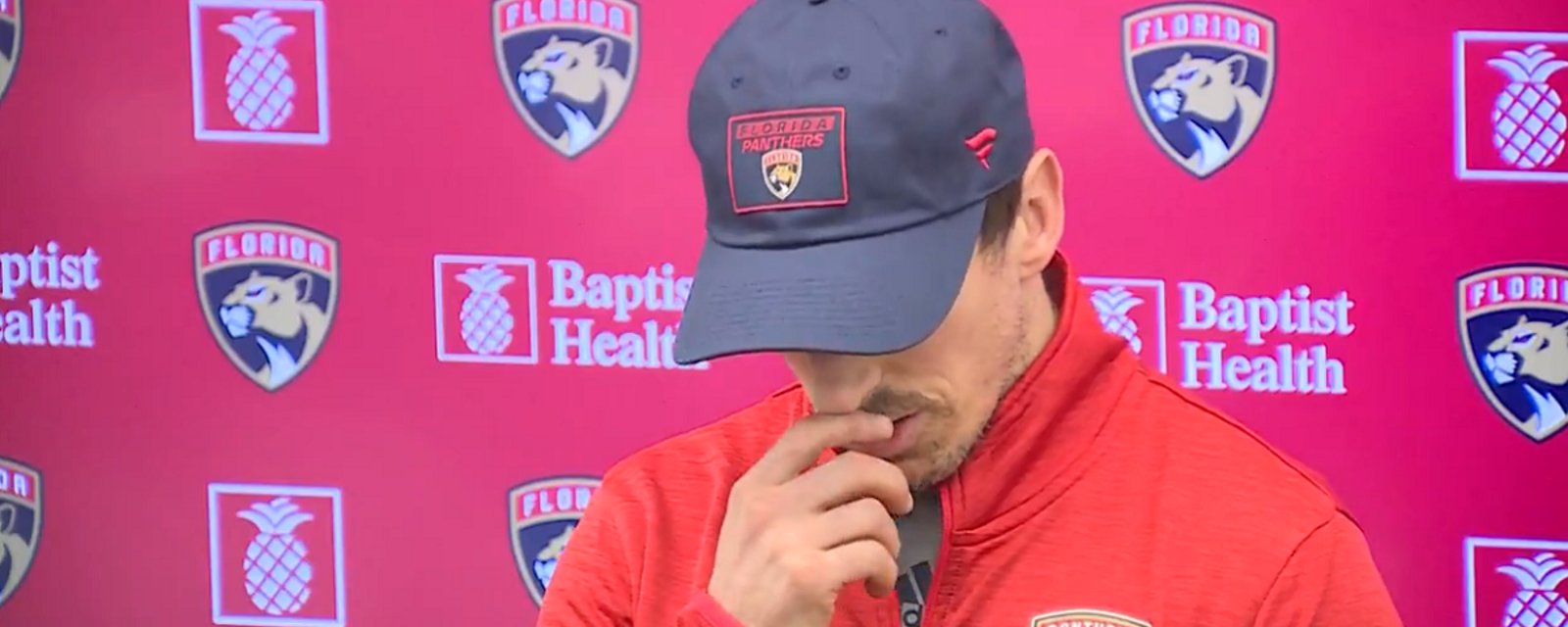 Brad Marchand gets choked up when asked about the trade.