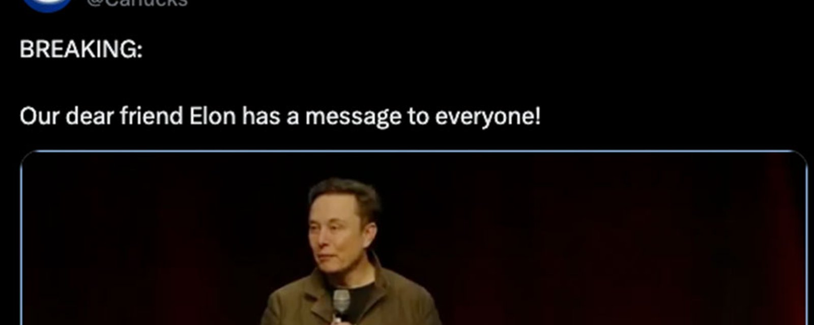 Canucks' official social media account hacked, advertises Elon Musk scam