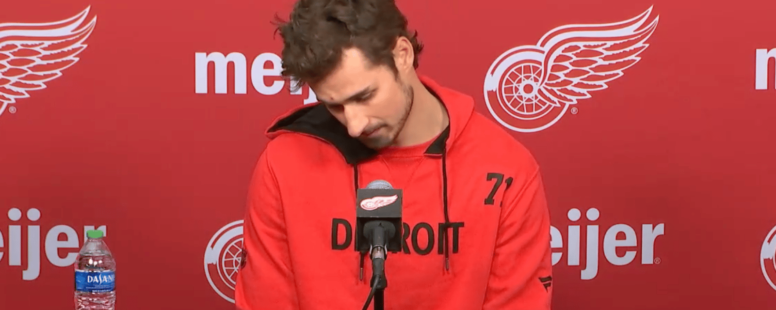 Dylan Larkin fights back tears after Bertuzzi trade 