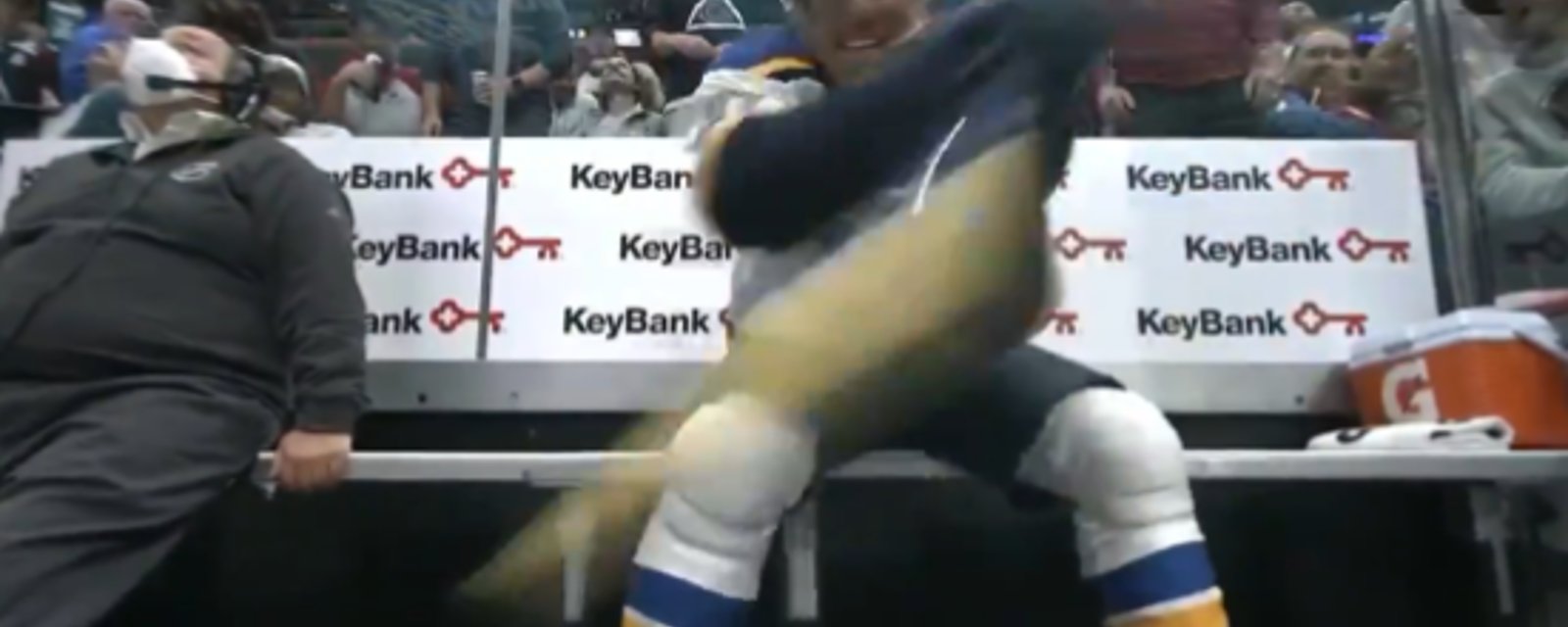 Brayden Schenn flips out in penalty box and bashes camera ahead of overtime