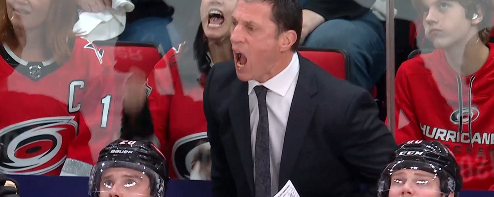 Rod Brind'Amour snaps over the officiating in Game 3.