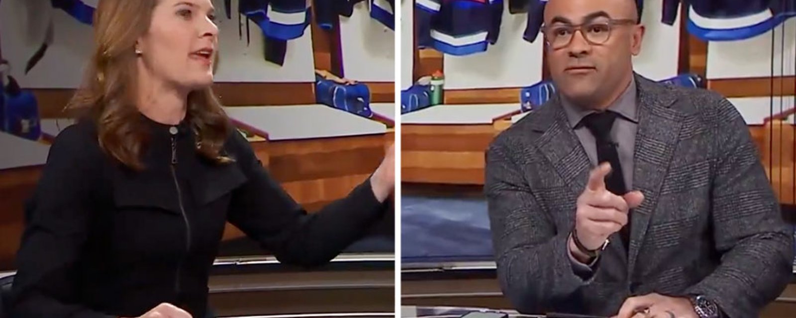 Things get heated between Jamal Mayers and Jennifer Botterill on ...