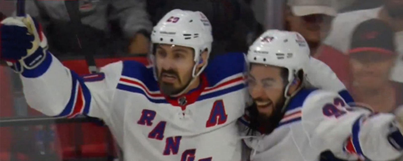 Chris Kreider stuns the Hurricanes with a 3rd period hat-trick