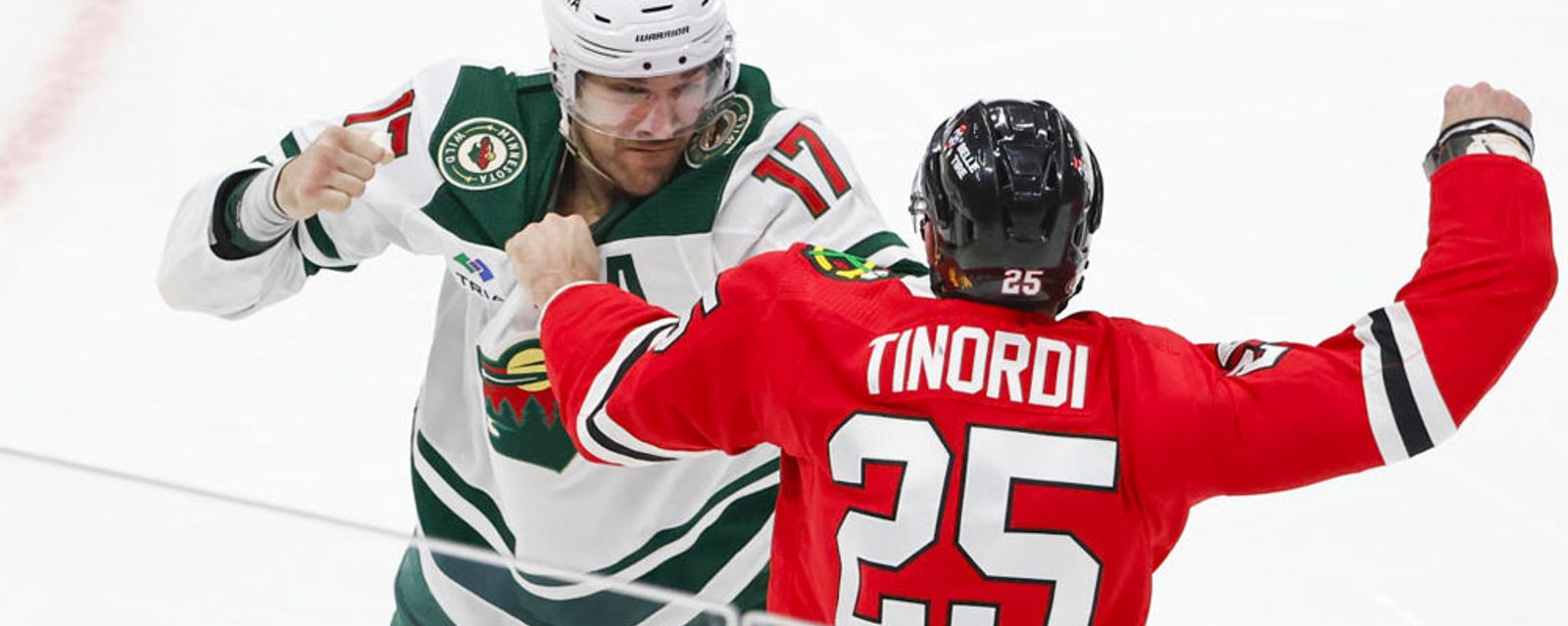Foligno splits Tinordi wide open in an old school, heavyweight NHL tilt