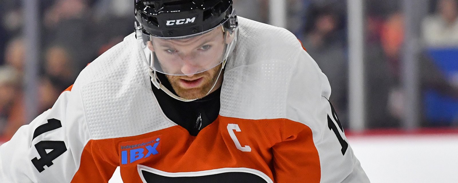 Sean Couturier out after last minute lineup change.