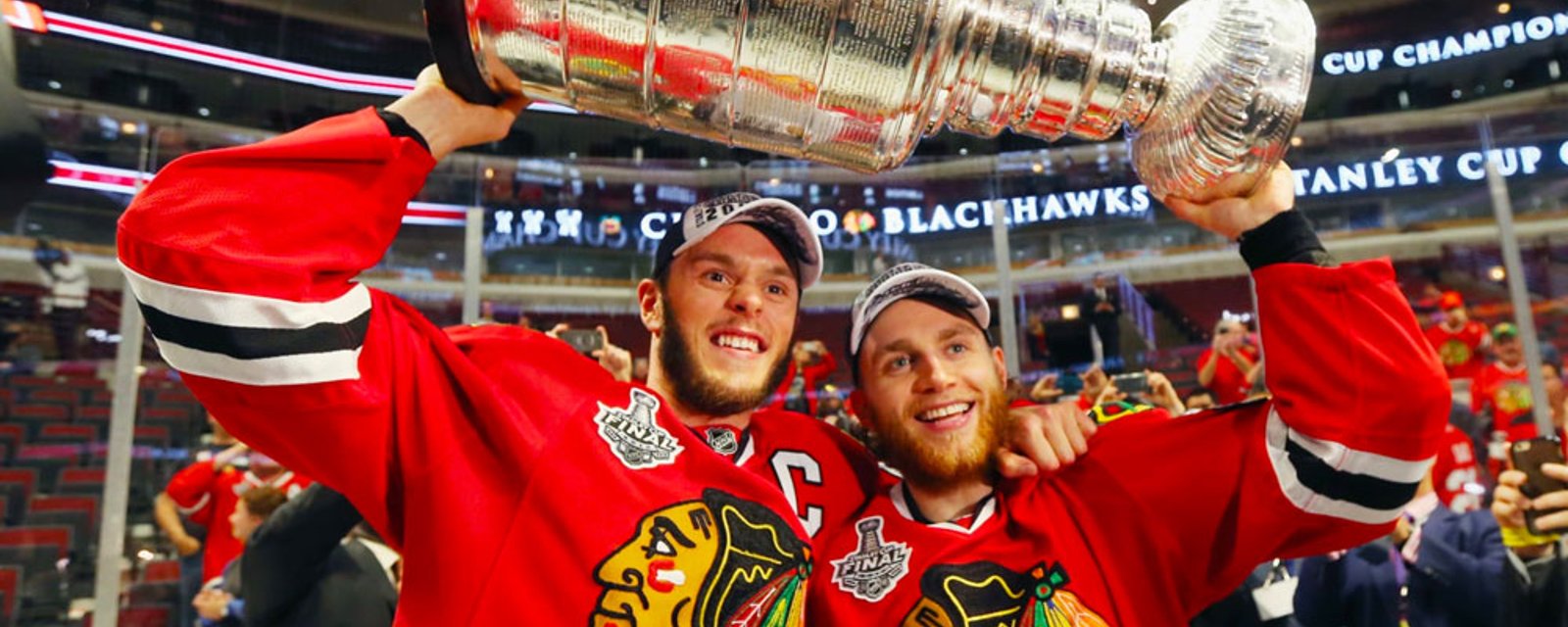 Patrick Kane sounds off on news that Jonathan Toews is done in Chicago.