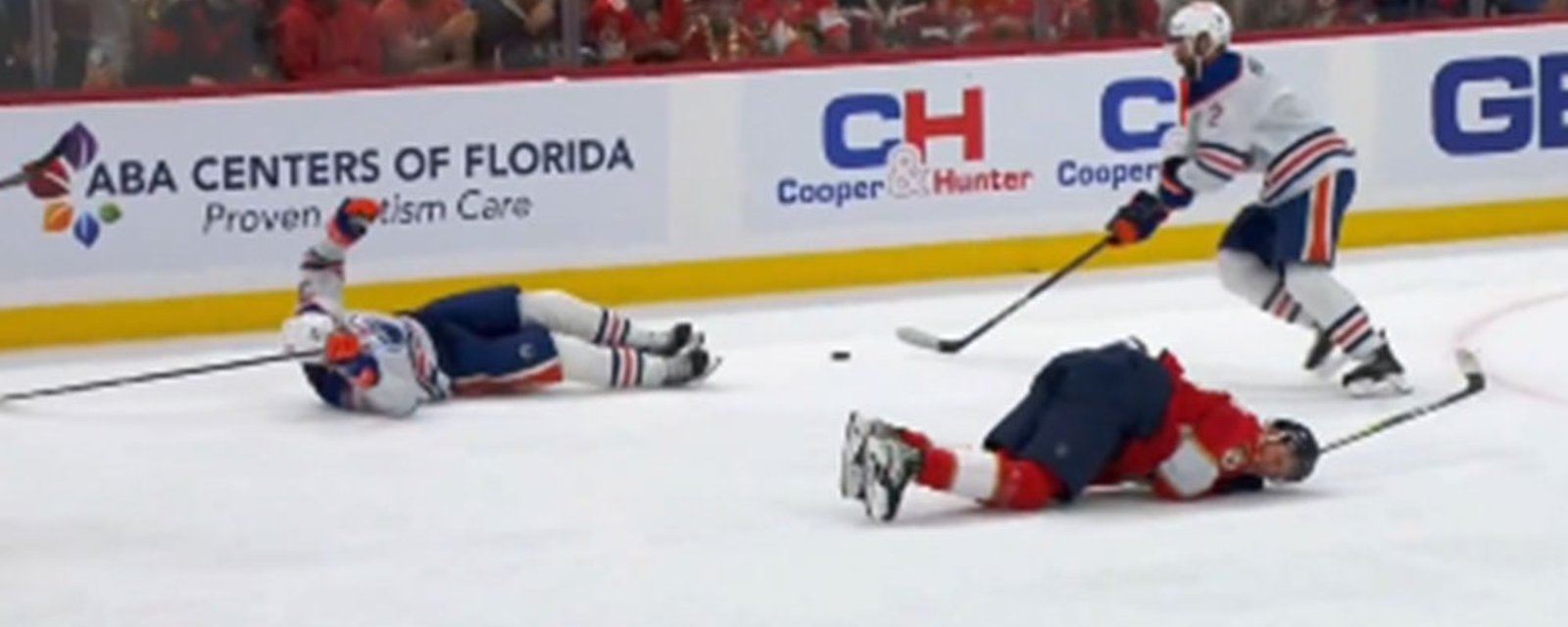 Foegele gets thrown out of Game 2 after dirty hit, Oilers score moments later!