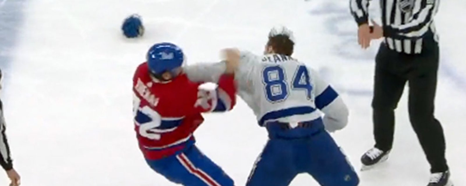 Xhekaj and Jeannot drop the gloves and go at it in Montreal