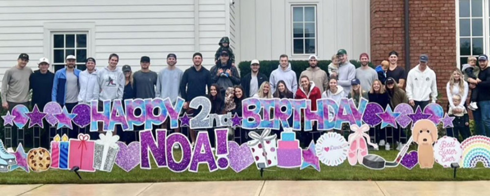 Entire Blue Jackets roster shows up to celebrate Noa Gaudreau's 2nd birthday