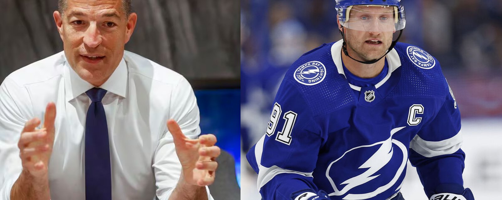 Lightning GM BriseBois sends message to Steven Stamkos on live TV