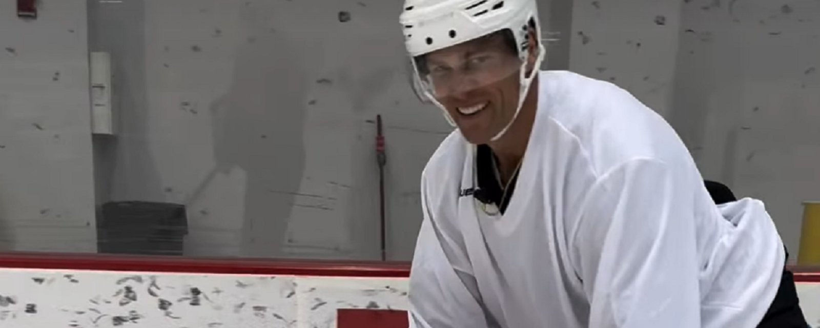 Tom Brady hits the ice and calls out Max Domi.