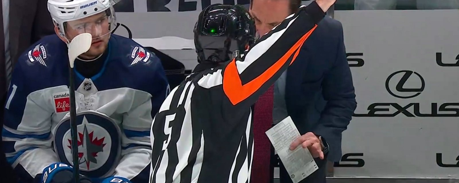Controversial call after a 7 minute review in Game 3.