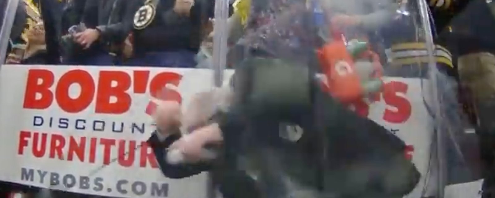 Glass falls on NHL official, knocks him out cold, leaves on stretcher