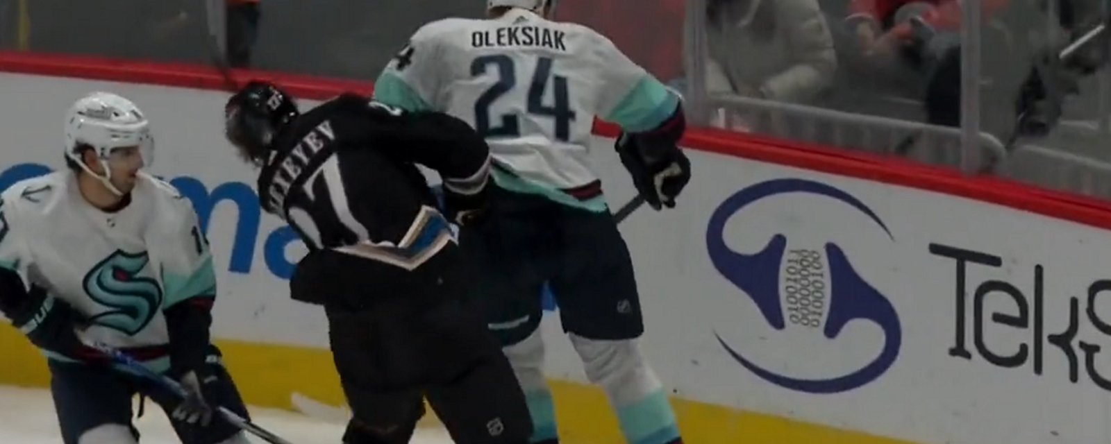 Jamie Oleksiak facing potential suspension for hit on Alexander Alexeyev.