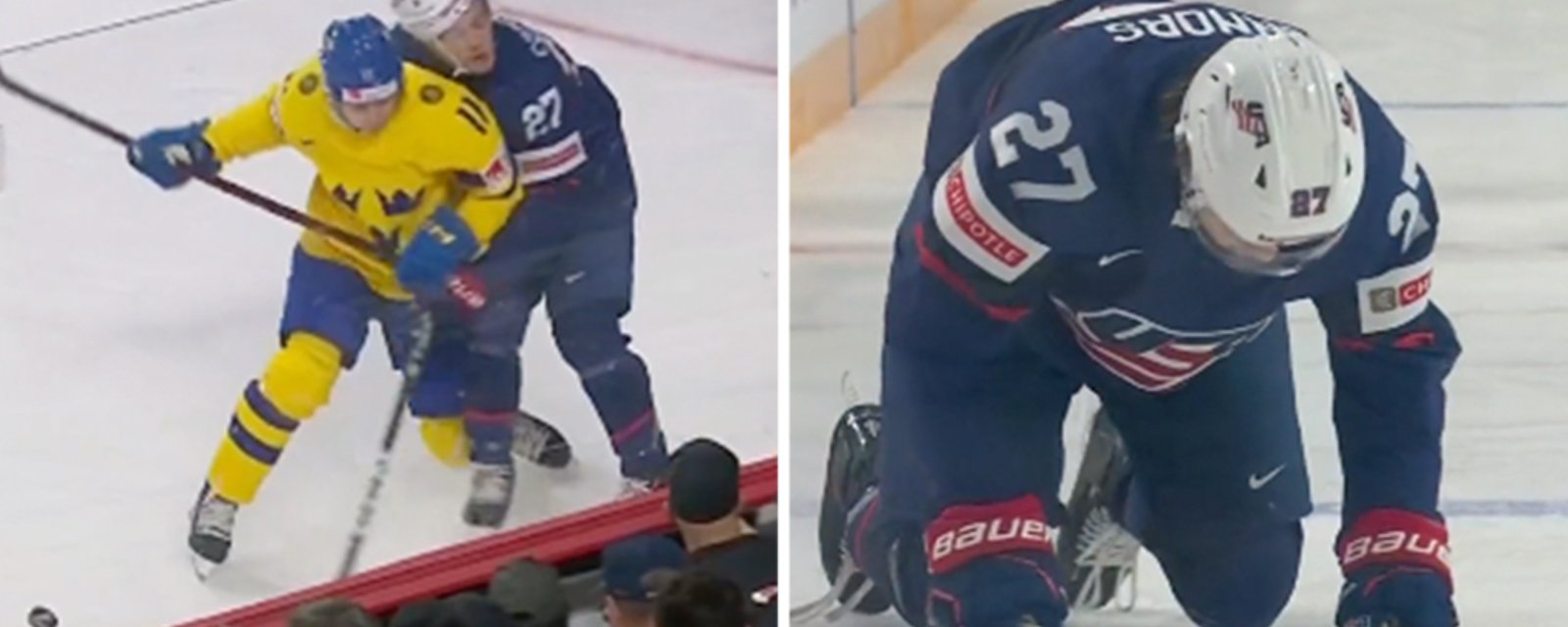 Bruins prospect Fabian Lysell thrown out of bronze medal game for dirty hit