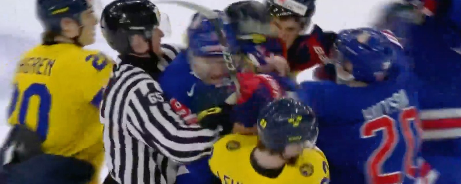 Things get nasty in the final minute of WJC Gold Medal Game!