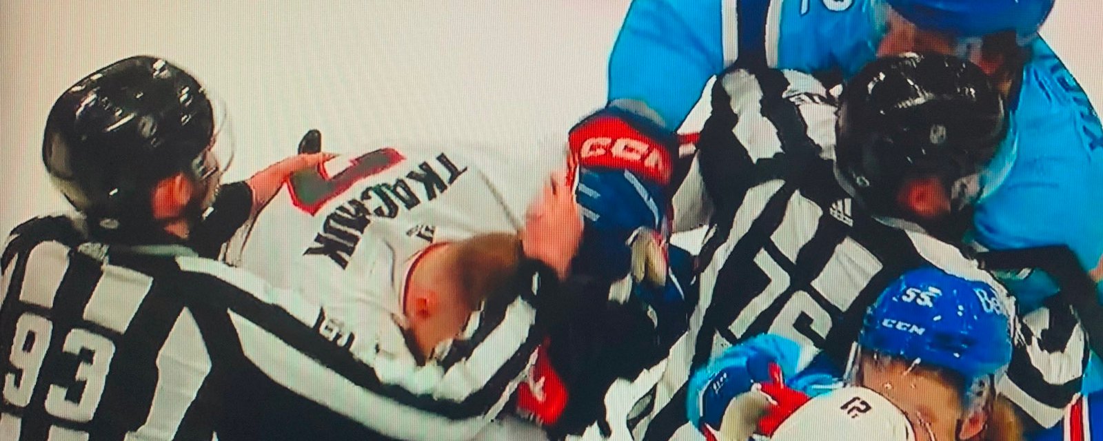 Brady Tkachuk refuses to fight Arber Xhekaj, gets saved by referees!