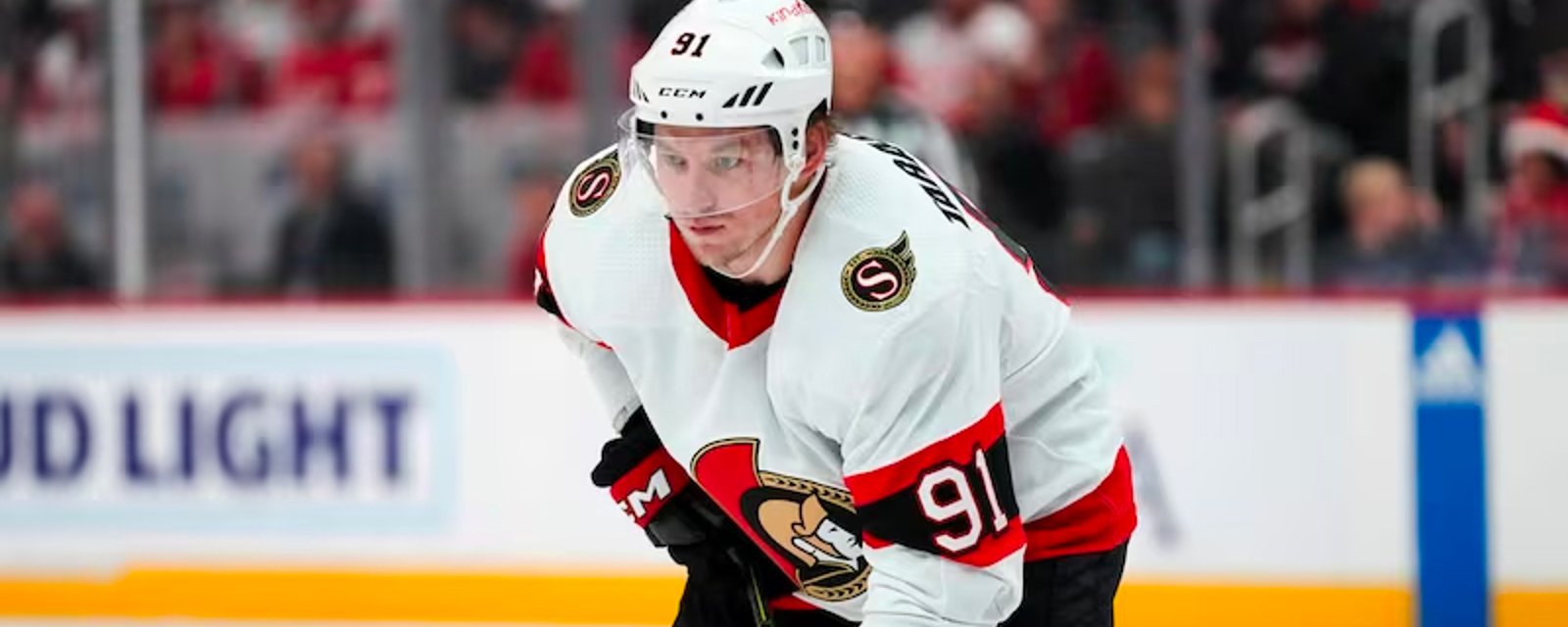 Vladimir Tarasenko pulled from Senators’ lineup moments before puck drop