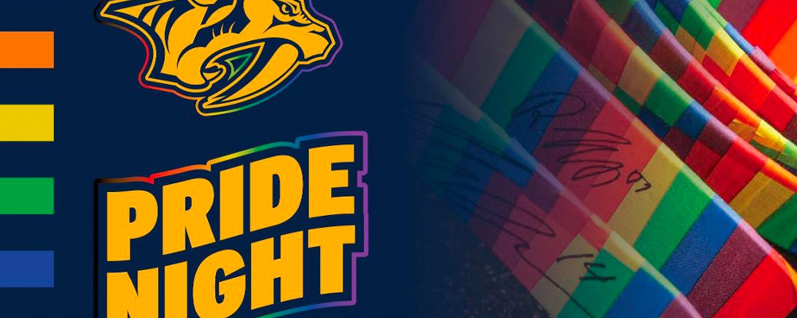 Fans get upset after Preds players fail to wear LGBT inspired jerseys on Pride Night 