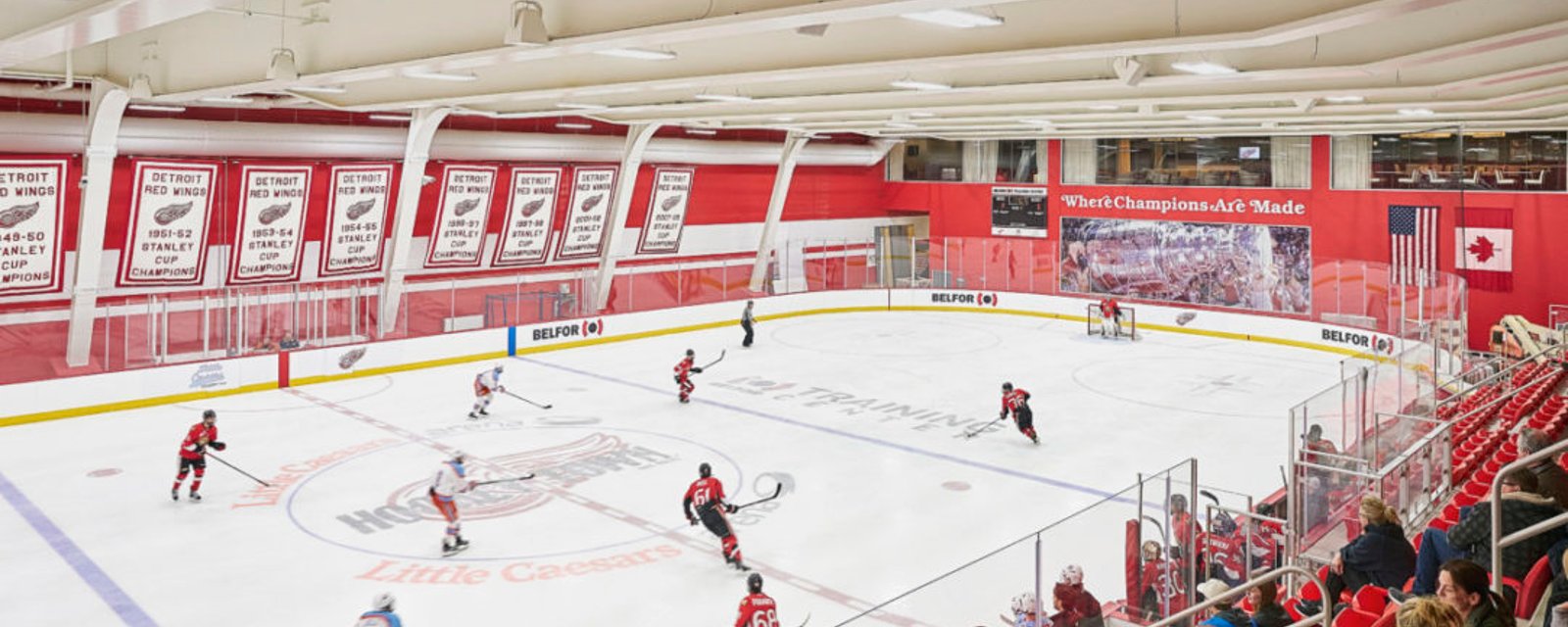 Ice storm affects Red Wings practice 