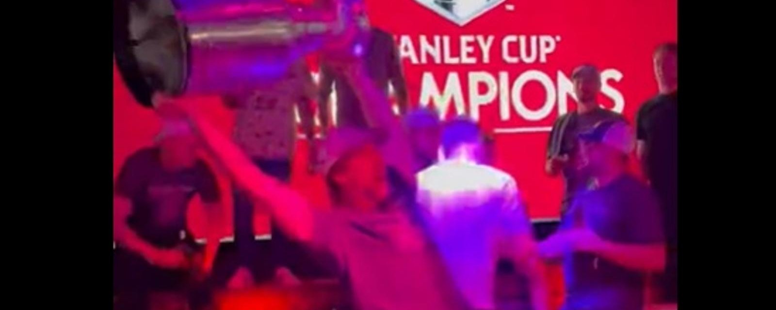 The Stanley Cup gets dented again in drunken fall!