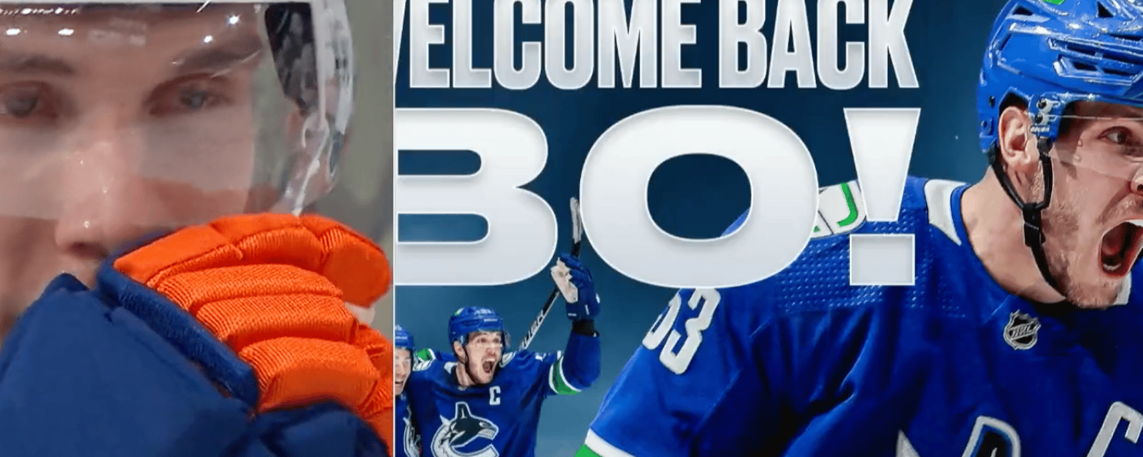 Bo Horvat tears up during return to Vancouver 