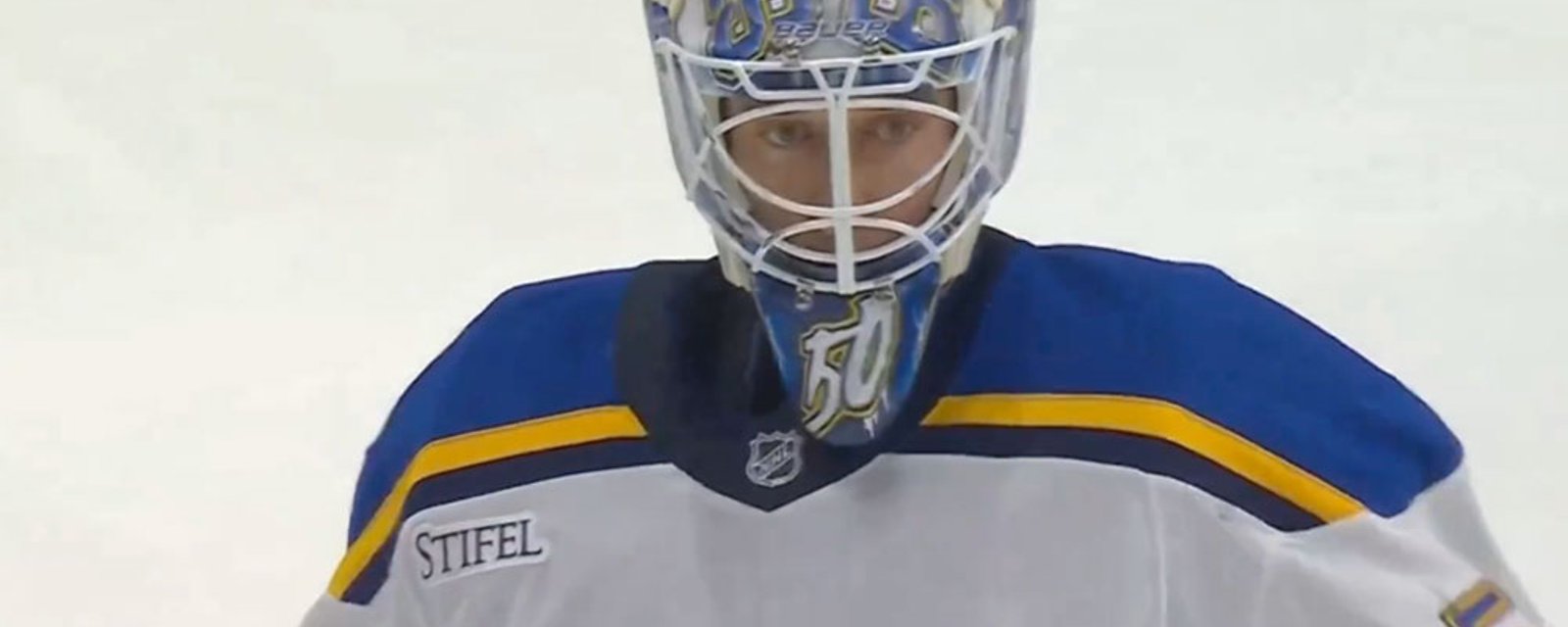 Ullmark challenges Binnington to a goalie fight, but Binnington backs down!