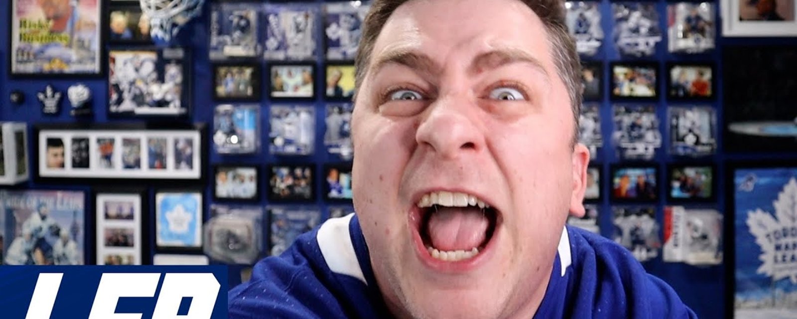Steve Dangle screams in anger at Tyler Bertuzzi, Maple Leafs 