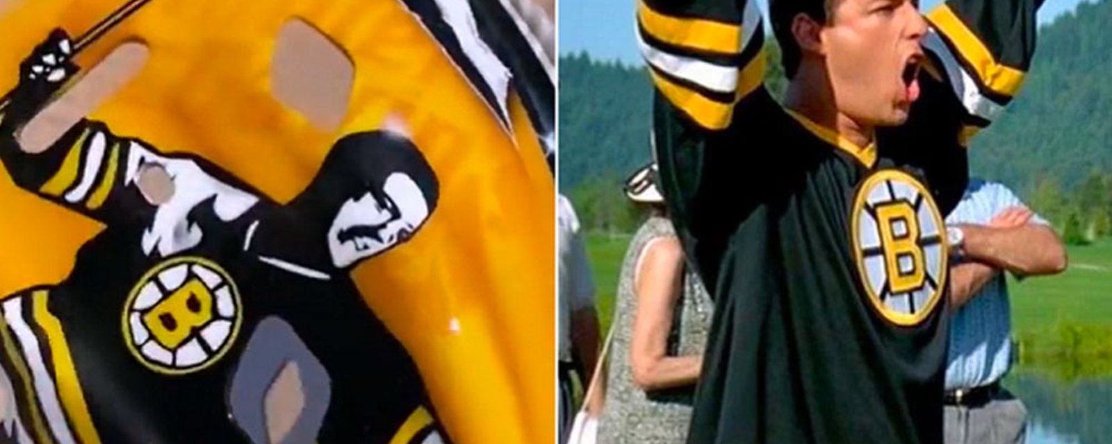Kinkaid reveals new Happy Gilmore inspired Bruins mask